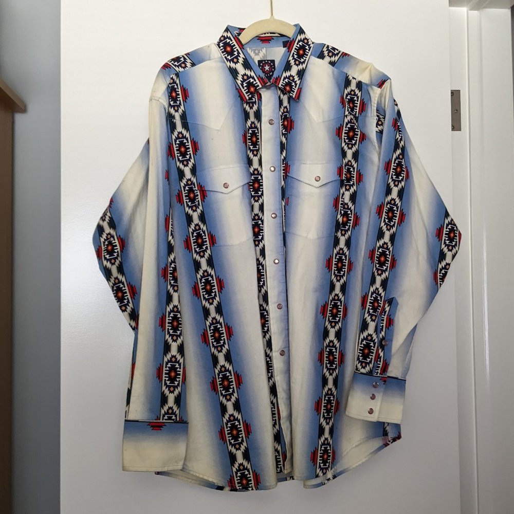 Vintage Panhandle Slim Fine Quality Western Wear Men's Shirt XL